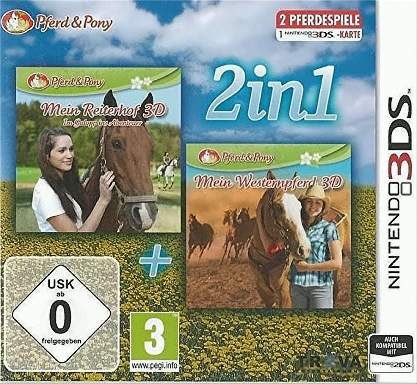 2 in 1 - Reiterhof 3D + Westernpferd 3D Nintendo 3DS