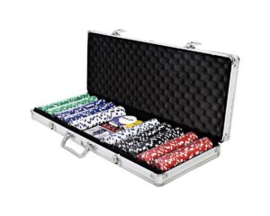 COSTWAY Spiel 500 Chips Pokerkoffer