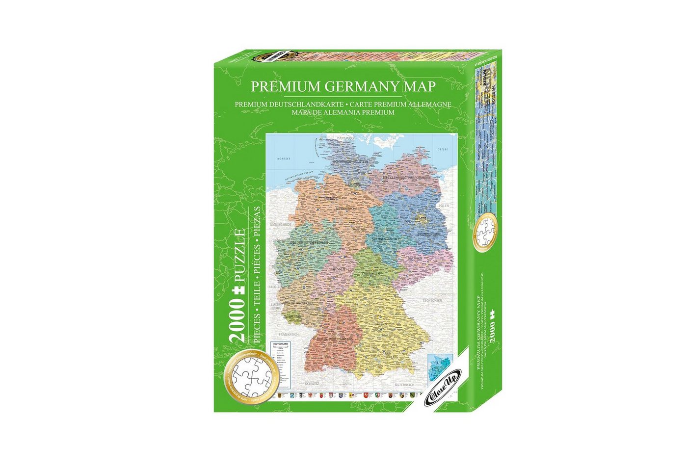 Close Up Spiel Deutschlandkarte Puzzle 2000 Teile