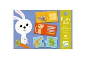 DJECO Spiel DJ08166 Lernspiel-Puzzle duo/trio: Was esse ich?