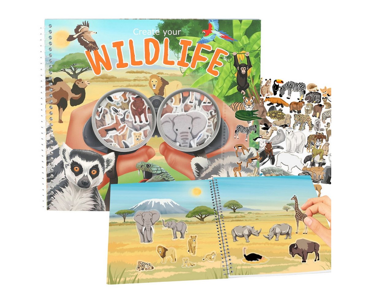 Depesche Spiel Create Your Wild Life mit Flock Stickern
