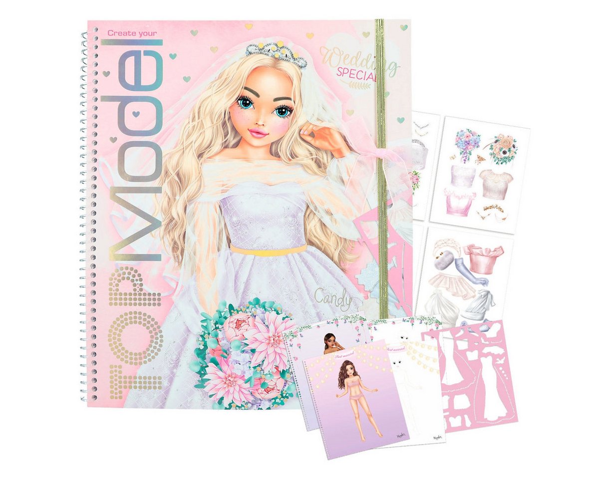 Depesche Spiel TOPModel Wedding Special Malbuch - Hochzeitsdesigns