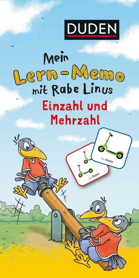 Duden Spiel Mein Lern-Memo mit Rabe Linus - Einzahl und Mehrzahl