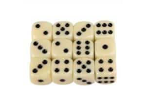 GICO Spielesammlung Augenwürfel -Standard Spielwürfel aus PVC 12 Stück - 5955