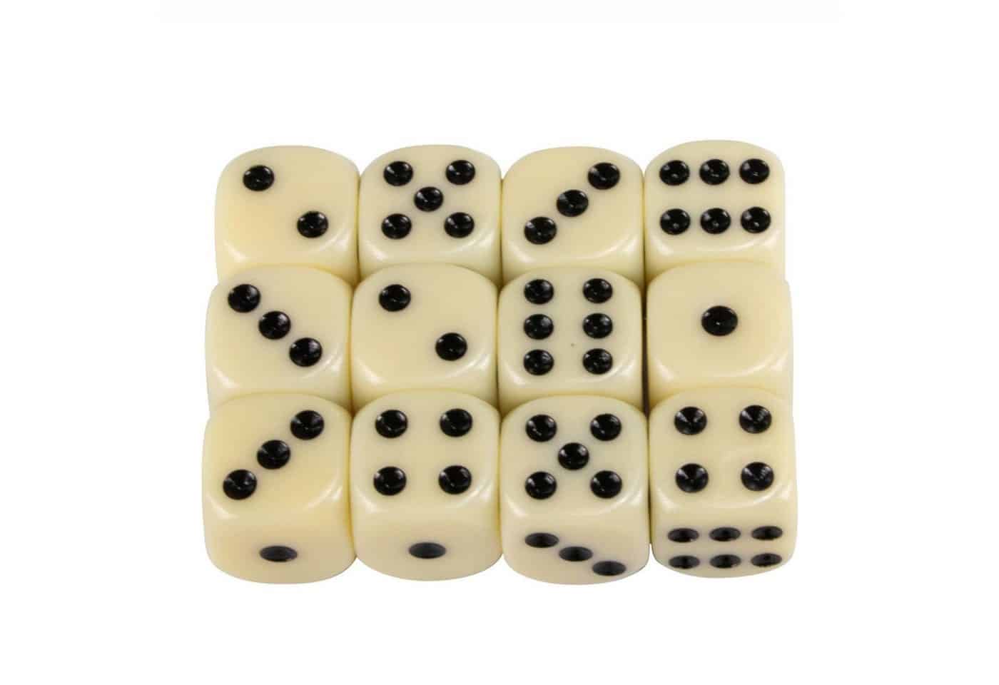 GICO Spielesammlung Augenwürfel -Standard Spielwürfel aus PVC 12 Stück - 5955