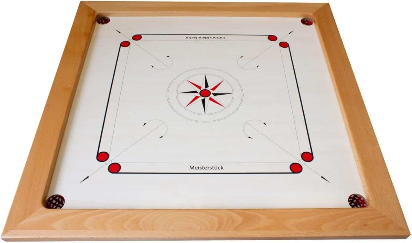 GICO Spielesammlung Carrom Board Turnier Meisterstück Top Verarbeitung Made in EU - 4000