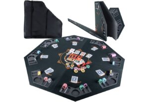 Goods+Gadgets Spiel GOODS+GADGETS Faltbare Poker Tischauflage 120x120 cm für 8 Spieler