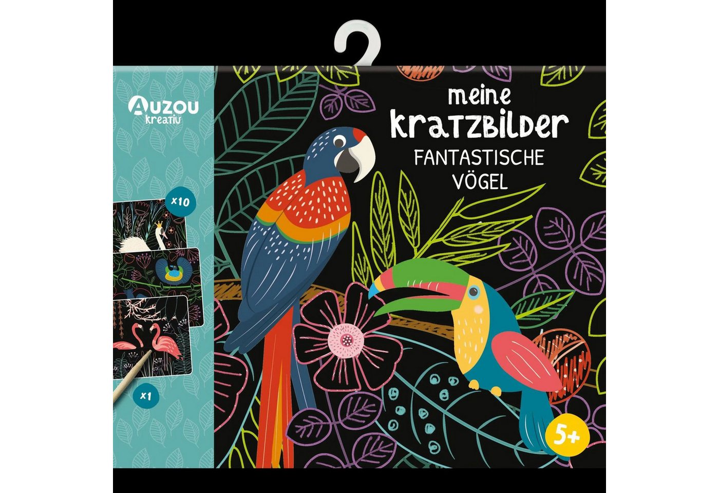 HUCH! Spiel Auzou Meine Kratzbilder - Fantastische Vögel