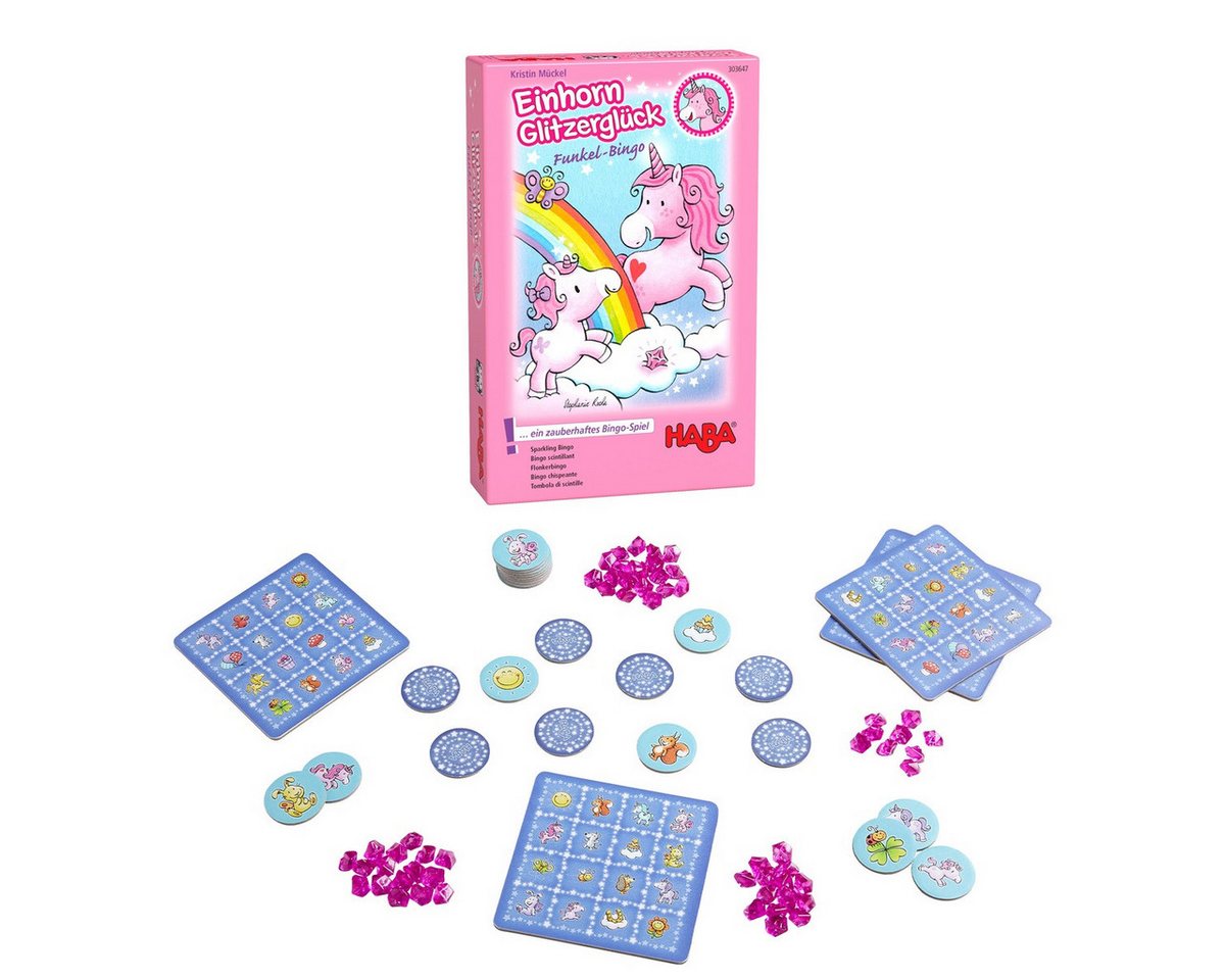 Haba Spiel HABA Legespiel Einhorn Glitzerglück Funkel-Bingo