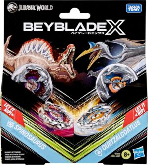 Hasbro Speed-Kreisel Hasbro Beyblade X Jurassic World Collab Spinosaurus vs. Quetzalcoatlus