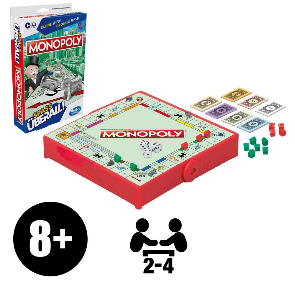 Hasbro Spiel Kompaktspiel Monopoly Spass überall!