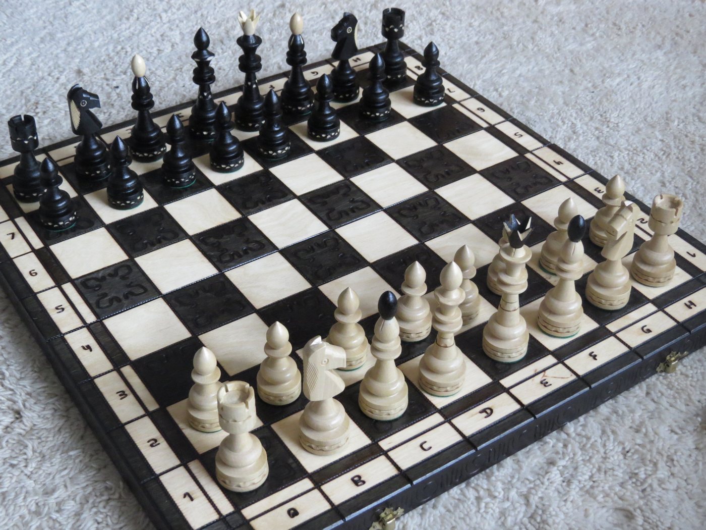 Holzprodukte Spiel Schach Schachspiel Schachbrett 54 x 54 cm Holz Indian indisch