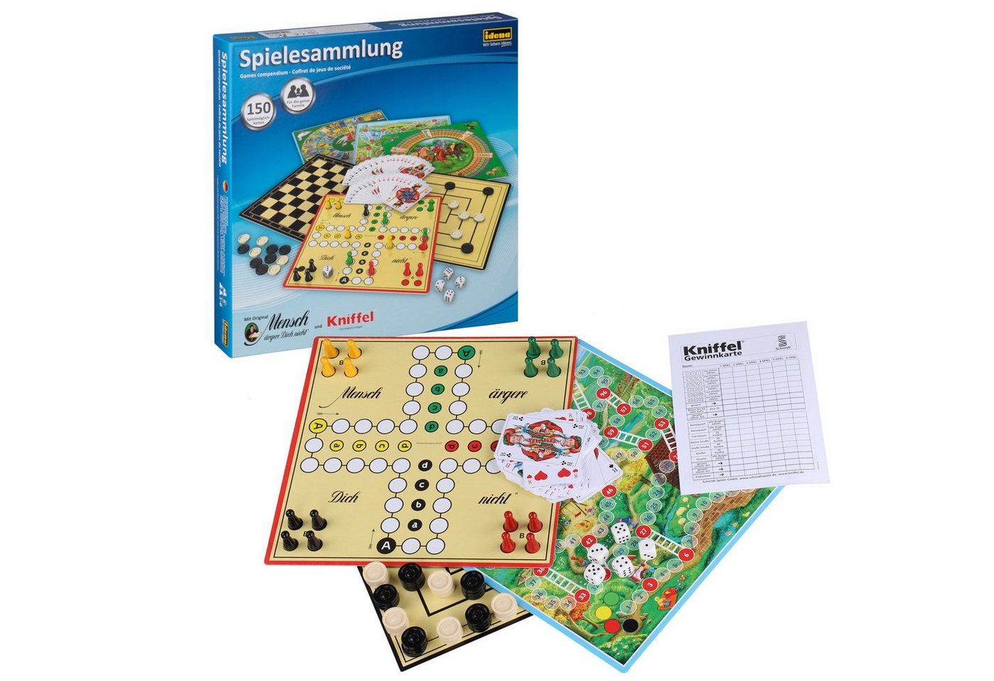 Idena Spielesammlung Idena 6102589 - Spielesammlung mit 150 Spielmöglichkeiten