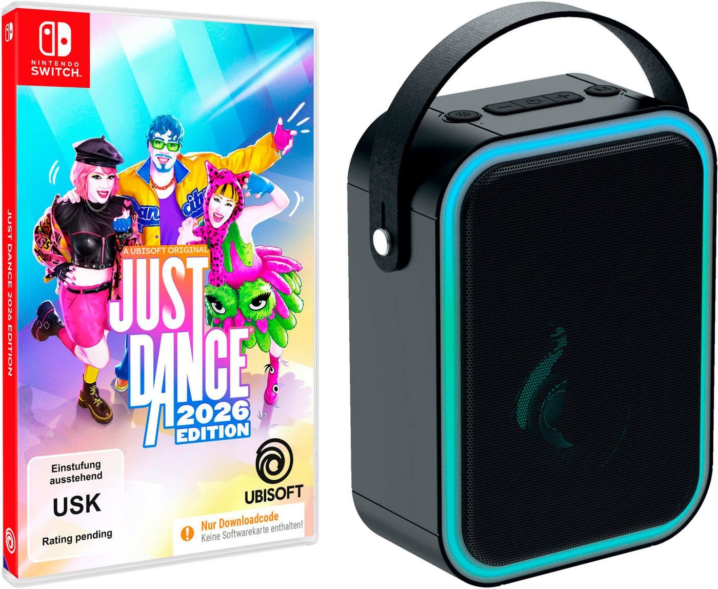 Just Dance 2026 (Code in box) + Bluetooth Concert Lautsprecher Nintendo Switch