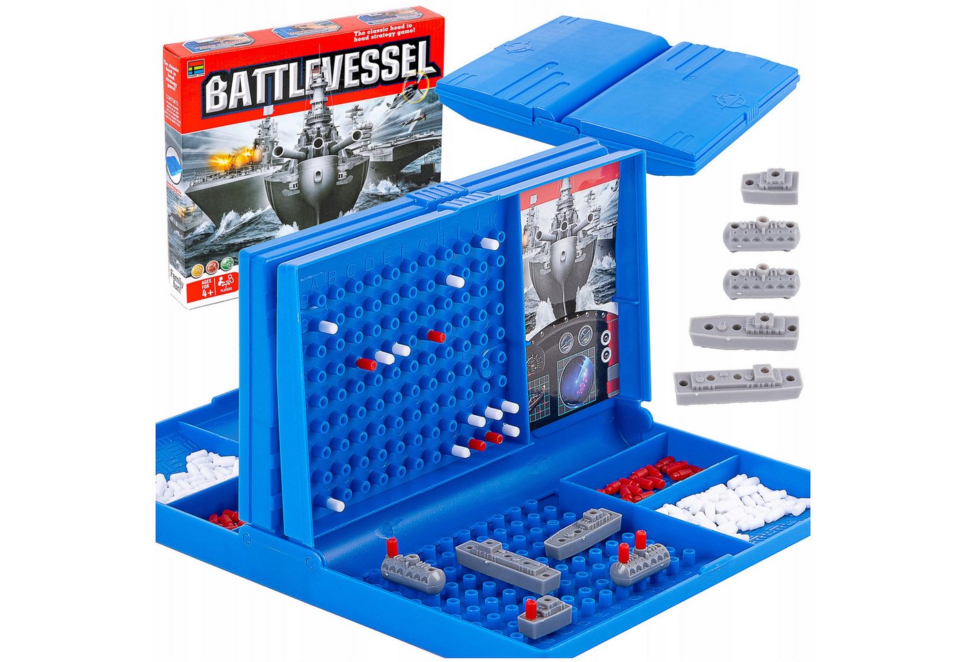 Kinderplay Dolls & Strollers Spiel Schiffe versenken Spiel – Taktikduell – Für Kinder – Koffer Set