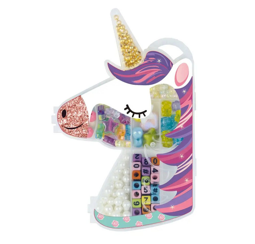 Lena® Spiel LENA Fädelperlen Dose - Einhorn