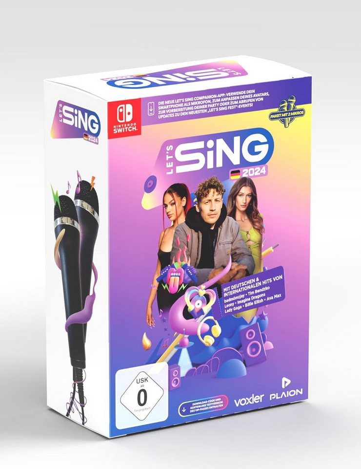 Let's Sing 2024 German Version (2 Mics) Nintendo Switch