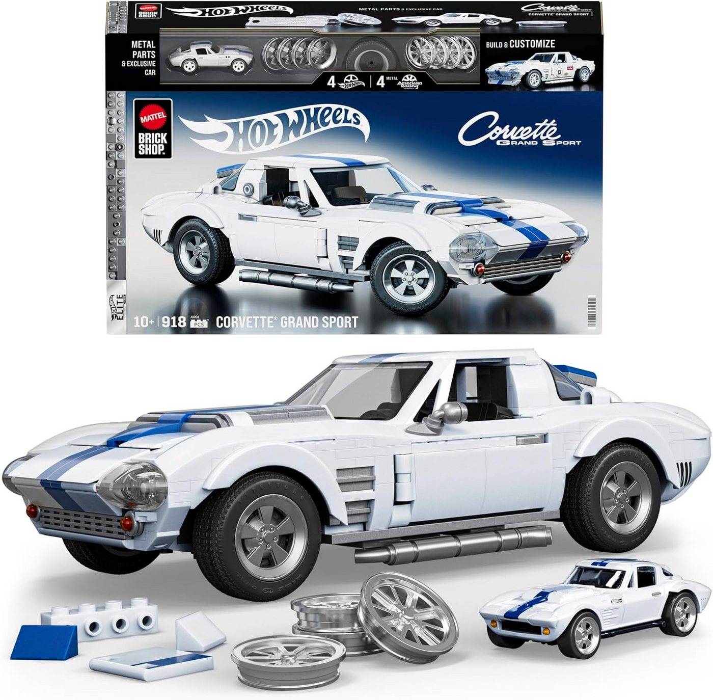 Mattel® Spiel Hot Wheels MATTEL® Elite Serie Corvette Bausatz - Premium Sammlerediti