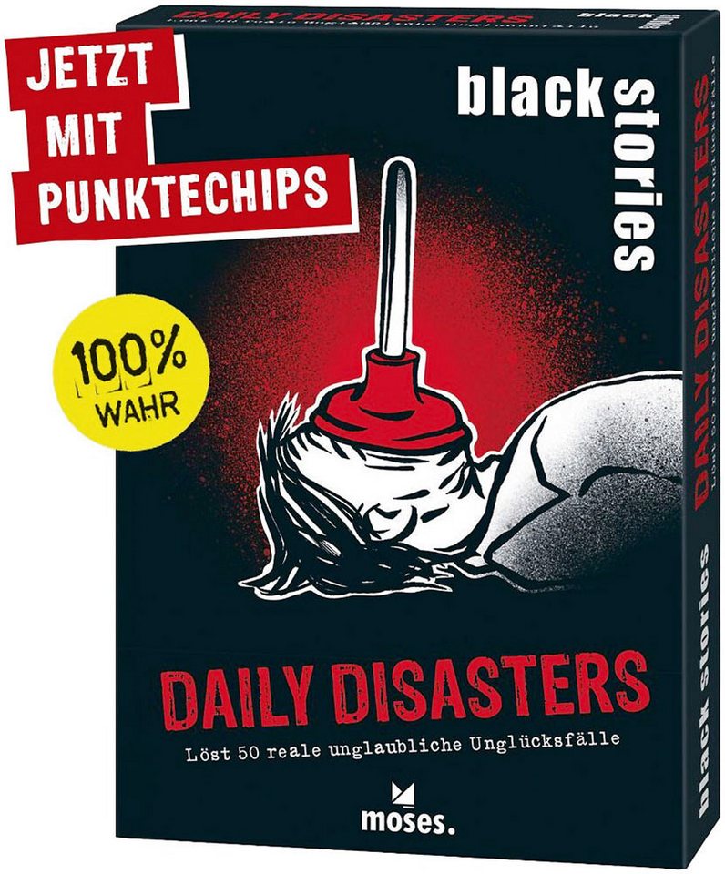 Moses. Verlag Spiel Black Stories Daily Disasters