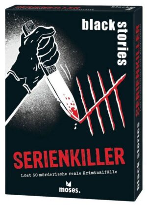 Moses. Verlag Spiel black stories Serienkiller