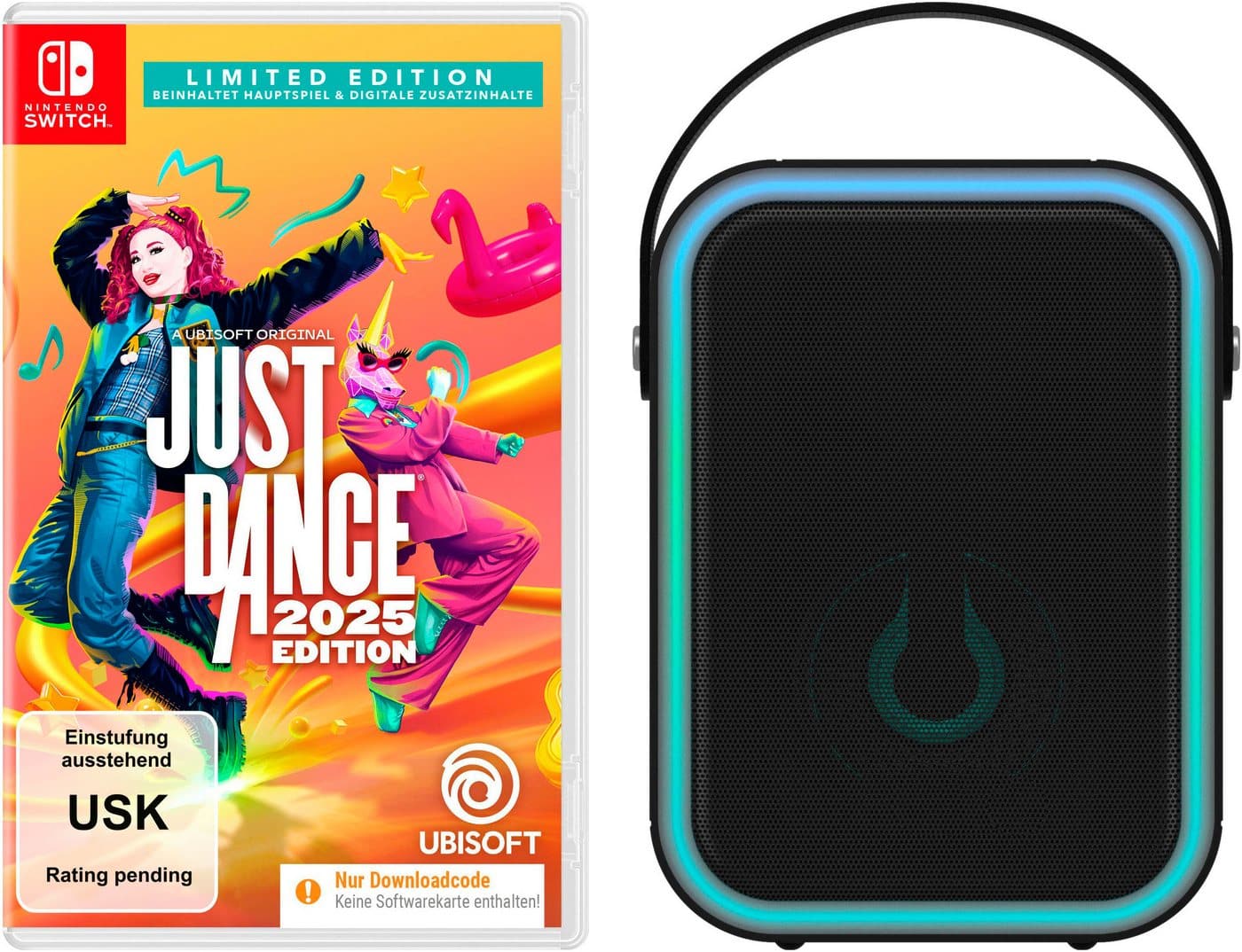 NSW Just Dance 2025 Limited Edition + Bluetooth Concert Lautsprecher Nintendo Switch