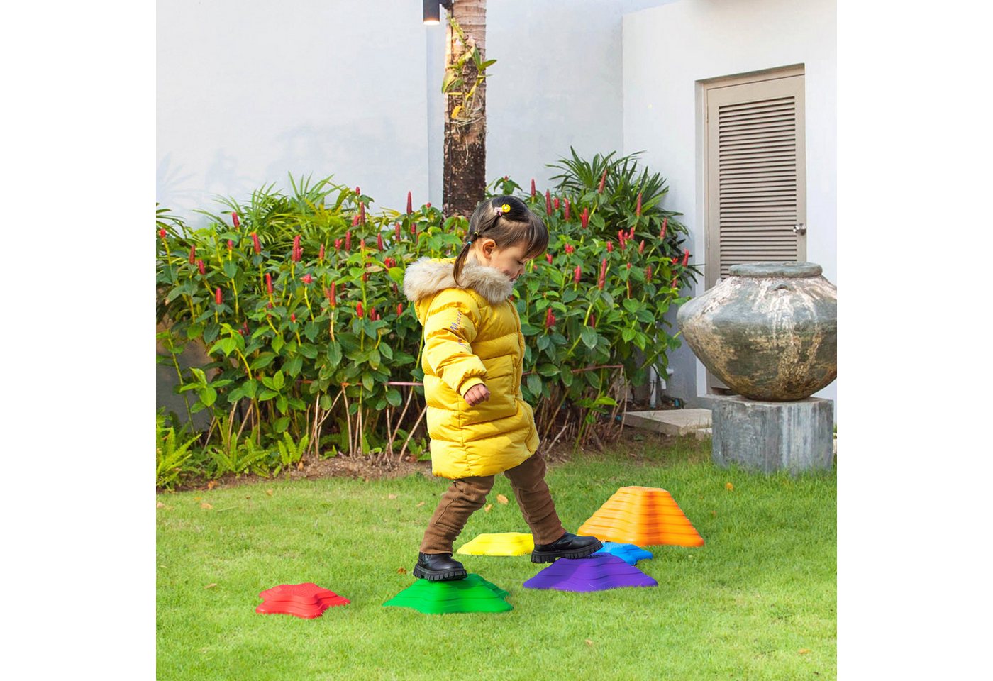 Outsunny Stapelspielzeug Flusssteine