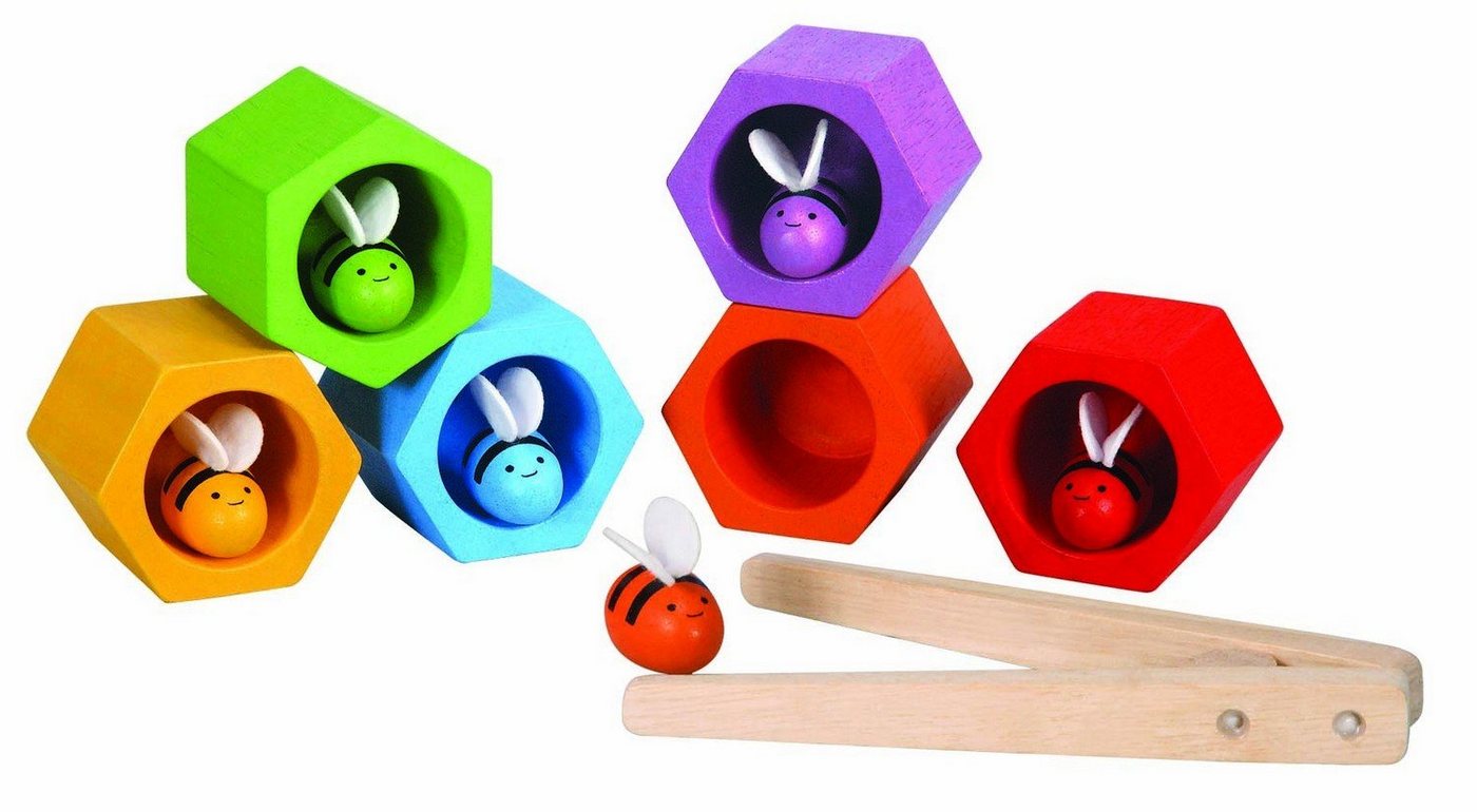 Plantoys Stapelspielzeug Geschicklichkeitsspiel Bienenwaben