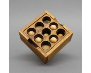 ROMBOL Denkspiele Spiel 9 LOCH PUZZLE - mittelschweres Holzpuzzle