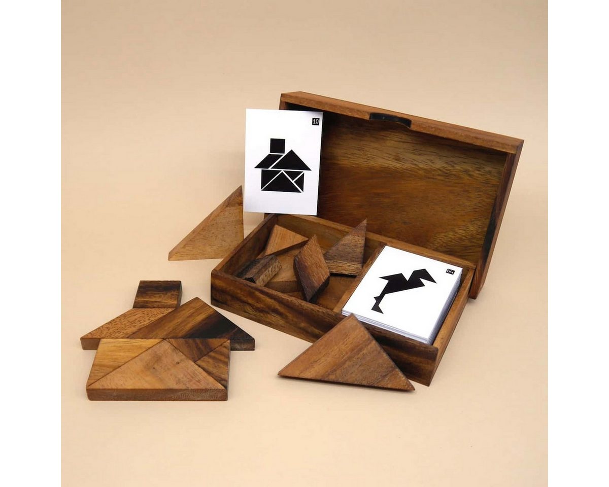 ROMBOL Denkspiele Spiel DOPPELTANGRAM - Tangram für 2 Spieler