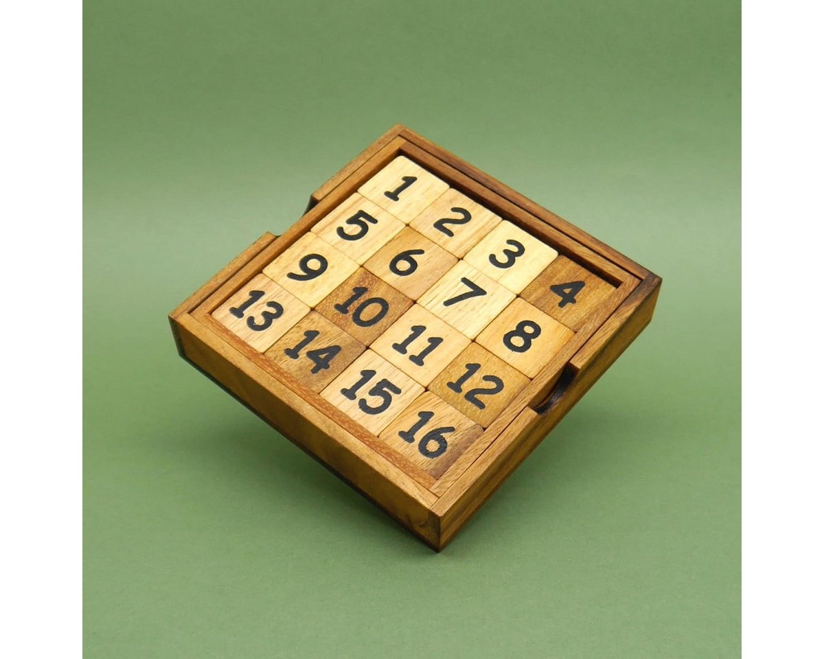 ROMBOL Denkspiele Spiel RUTSCHENDE 15 - nostalgisches Schiebepuzzle