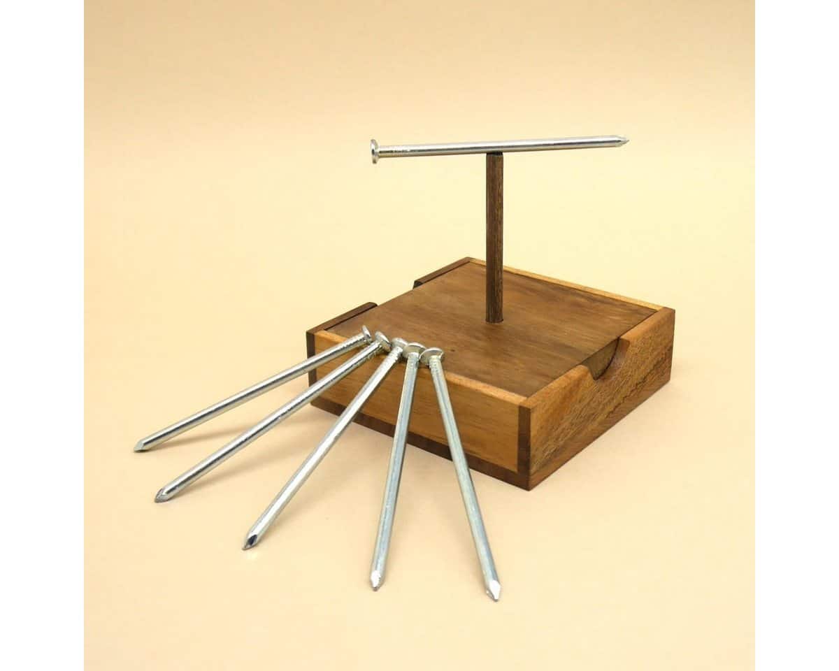 ROMBOL Denkspiele Spiel SCHWEBENDE NÄGEL - überraschendes Denkspiel