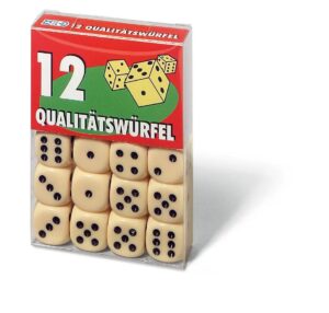 Ravensburger Spiel 12 Qualitätswürfel in Klarsichtbox. FXS Würfeln/ Zubehör