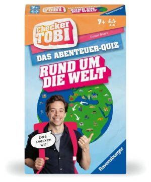 Ravensburger Spiel Checker Tobi: Rund um die Welt - Reisespiel ab 7 Jahre