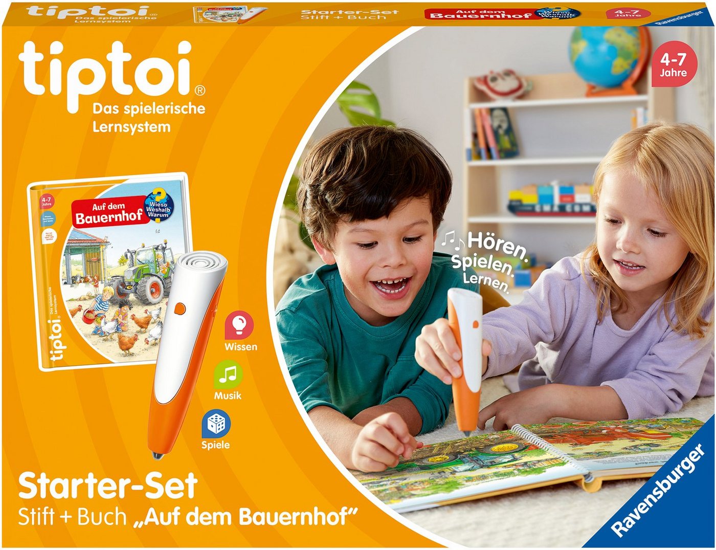 Ravensburger Spiel tiptoi® Starter-Set: Stift und Bauernhof-Buch