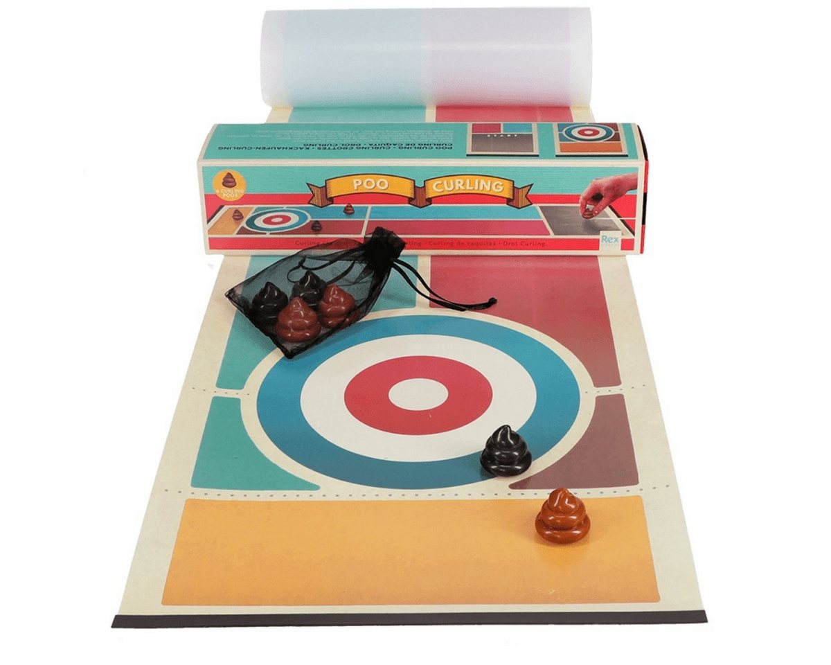 Rex London Spiel REX LONDON Curling-Spiel mit Kackhaufen – witziges Partyspiel