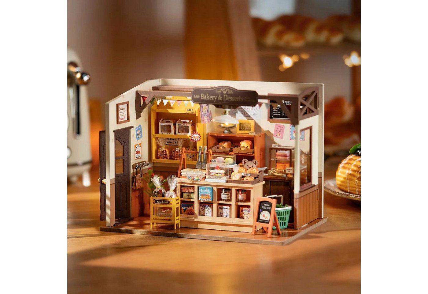 Robotime Spiel Robotime Becka?s Baking House (Bäckerei) Miniaturhaus