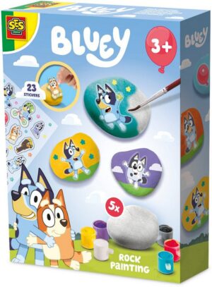 SES Creative Spiel Bluey Steine bemalen - Kreativ-Set für Kinder