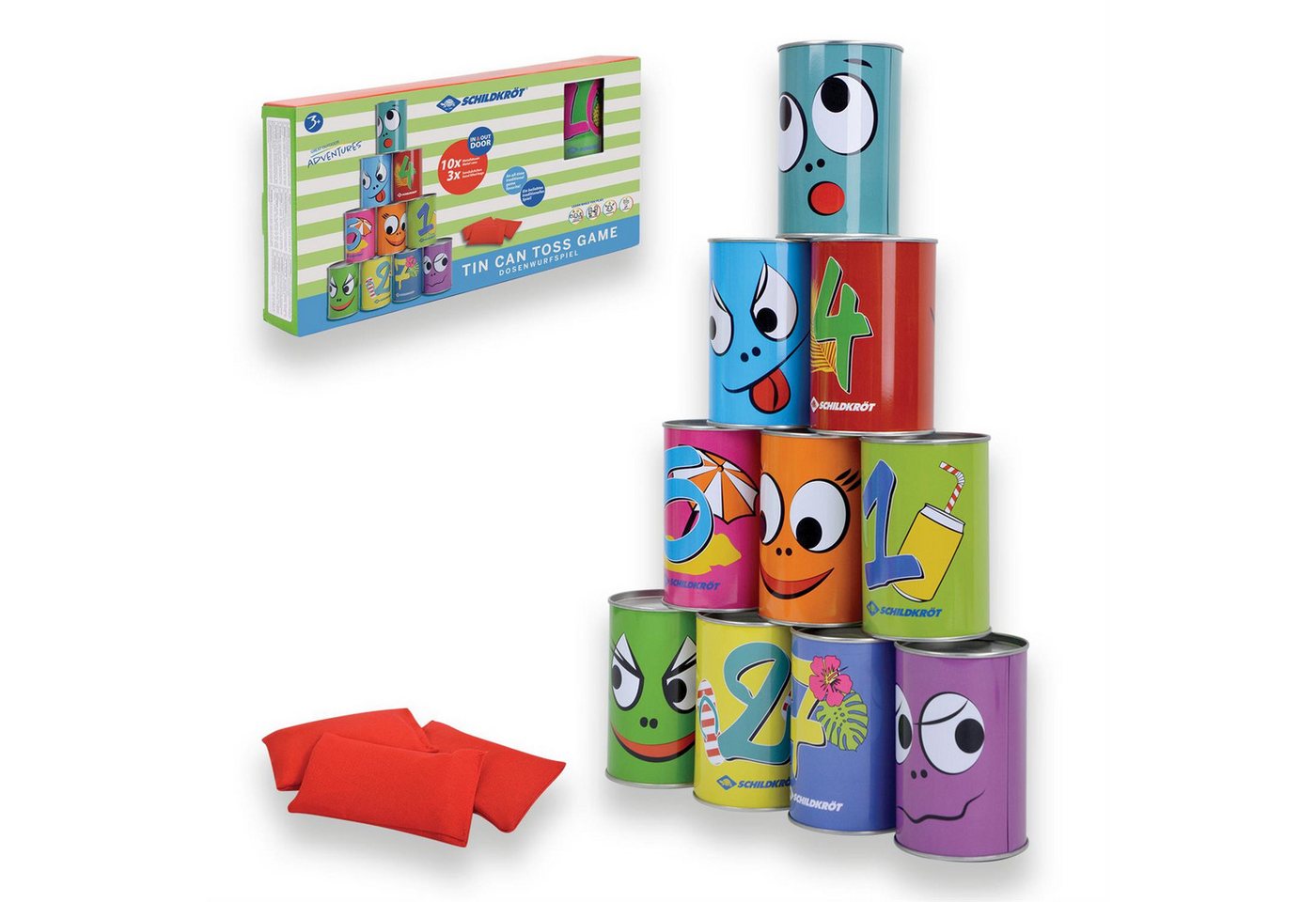 Schildkröt Spiel Dosenwurfspiel