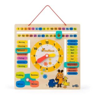 Small Foot Spiel Die Maus Lernuhr mit Kalender