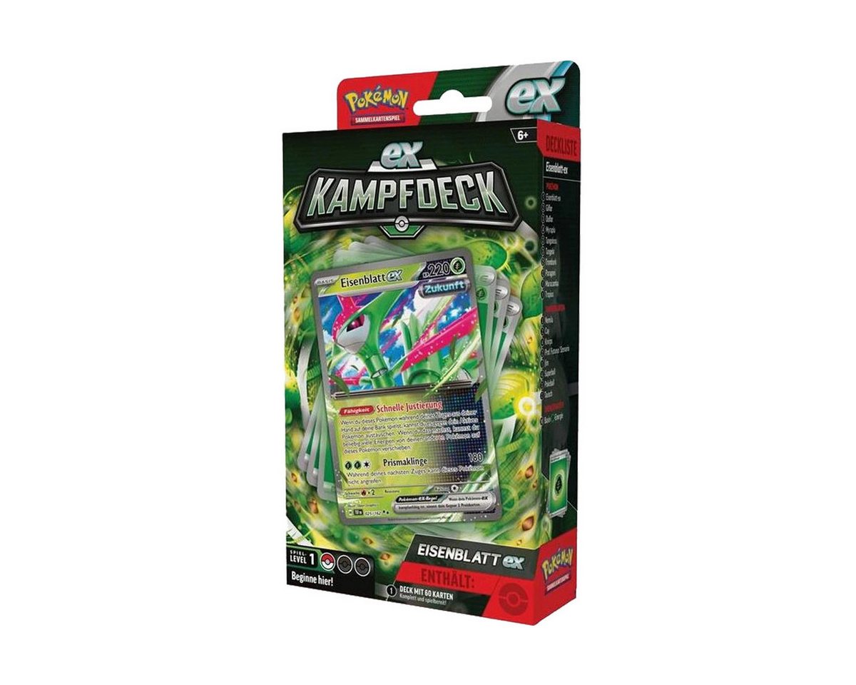 The Pokémon Company International Spiel Pokemon EX-Kampfdeck - Eisenblatt ex Deck - Deutsches Sammelkartenspie