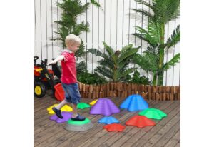 ZONEKIZ Stapelspielzeug Trittsteine für Kinder Balance