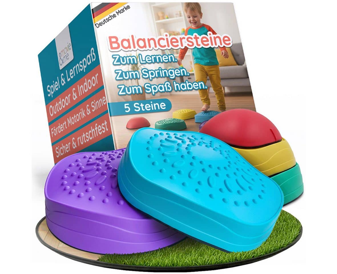 mavie & me Stapelspielzeug Balanciersteine für Kinder 5er Set Stapelsteine Indoor & Outdoor