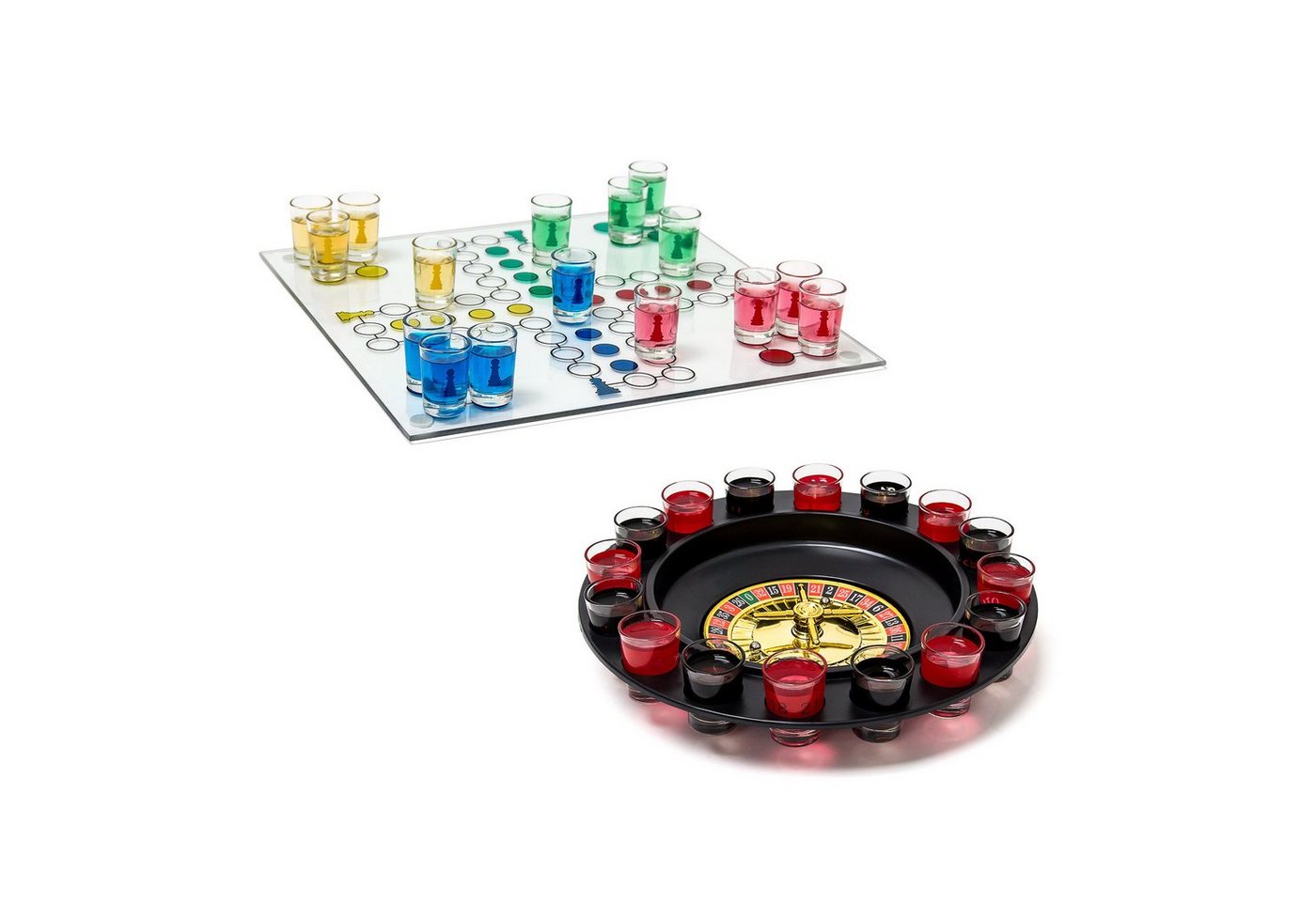 relaxdays Spiel 2 tlg Trinkspiele Set