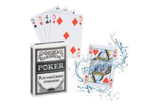 relaxdays Spiel 4 x wasserfeste Pokerkarten aus Plastik