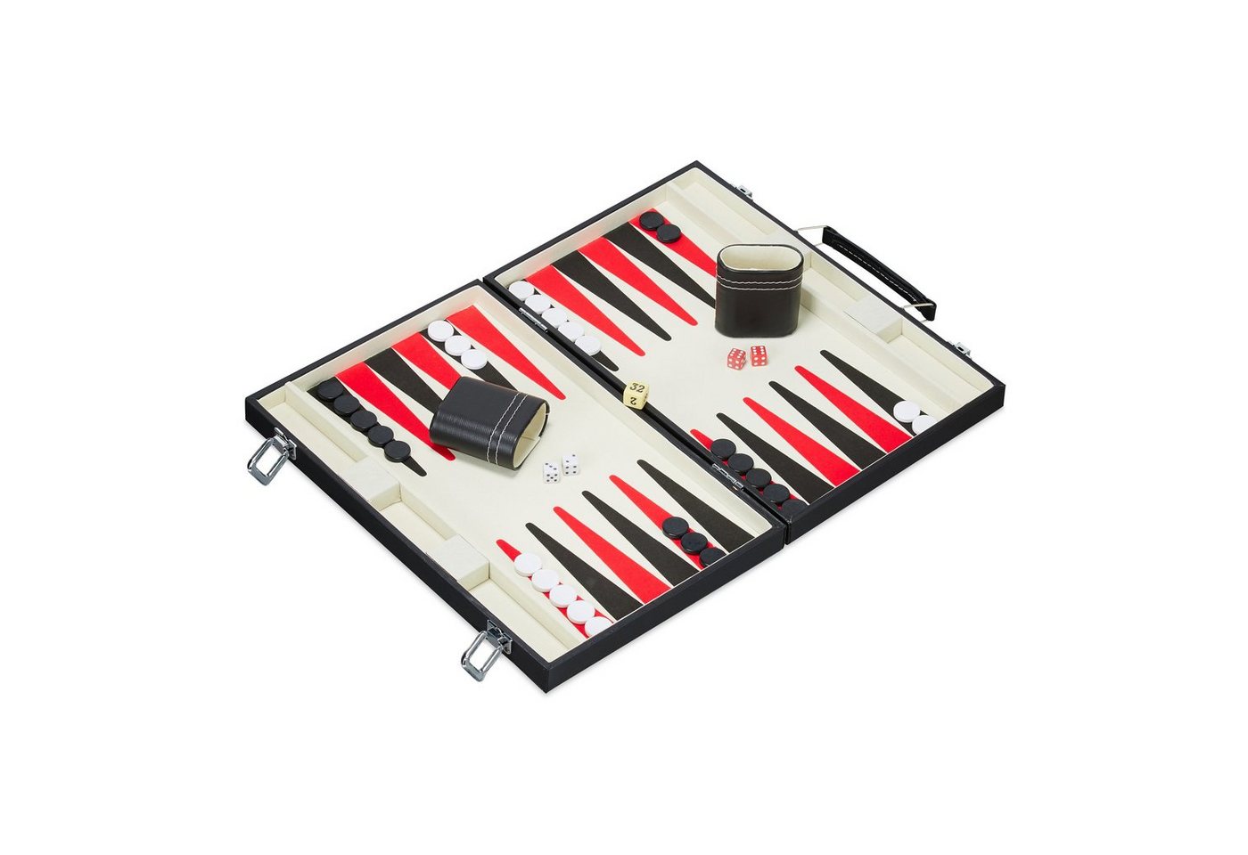 relaxdays Spielesammlung Backgammon Koffer