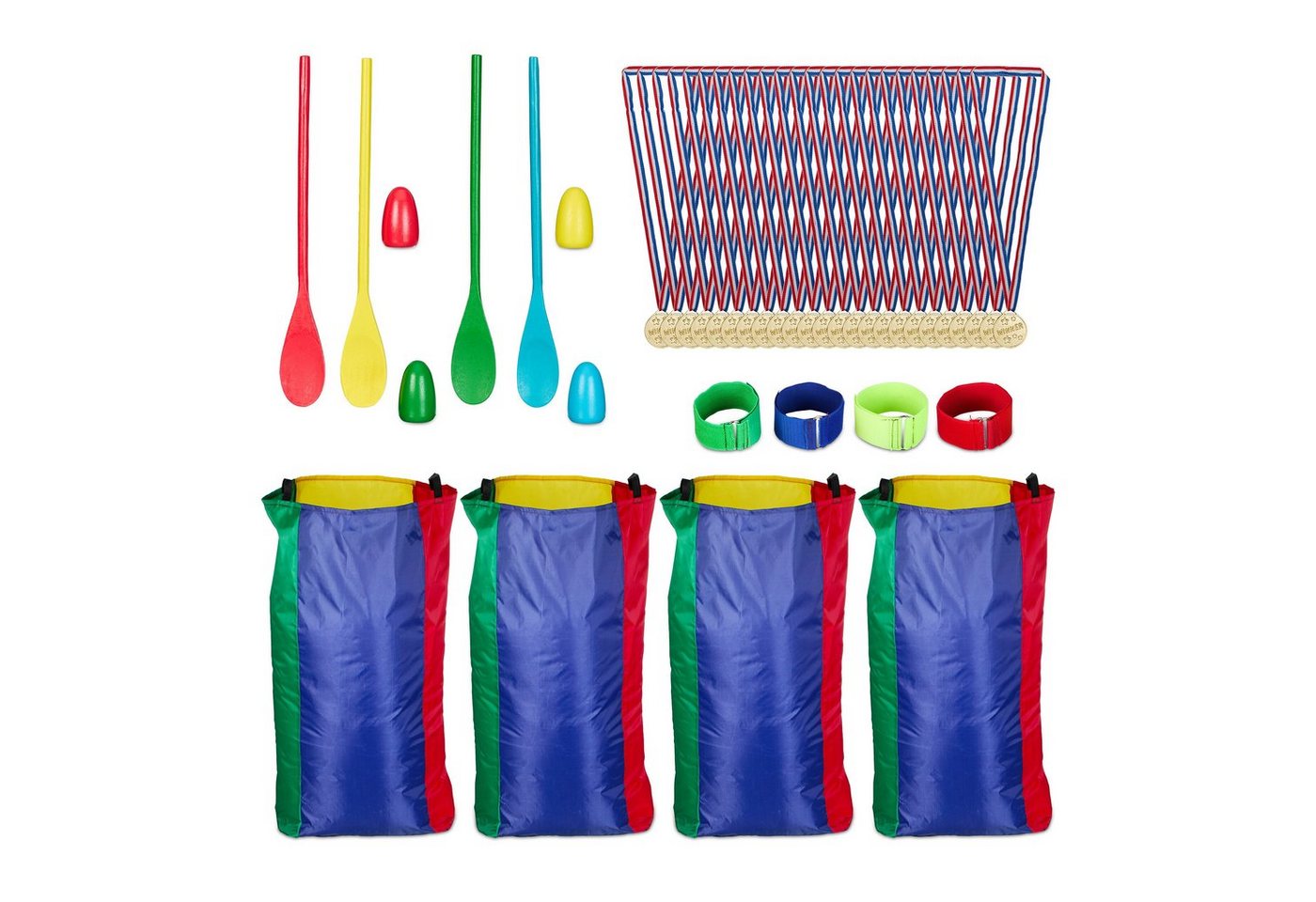 relaxdays Spielesammlung Outdoor Spiele für Kinder im Set